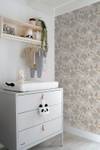 Tapete Wald mit Waldtieren 7455 Grau - Naturfaser - Textil - 50 x 900 x 900 cm