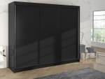 Kleiderschrank Derby 2 Schwarz - Holzwerkstoff - 200 x 215 x 58 cm