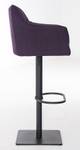 Tabouret de bar Damaso Lot de 2 Mauve - Noir