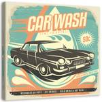 Wandbilder Vintage Schild Wash Car