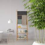 Handtuchhalter Regal Bambus Braun - Weiß - Bambus - Holzwerkstoff - 50 x 150 x 30 cm