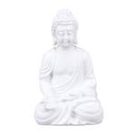 Buddha Figur 30 cm Weiß - Kunststoff - Stein - 20 x 30 x 12 cm
