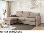 Ecksofa Emerald L-Form Braun