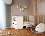 Babybett  mitwachsend CARROUSEL Weiß - Holzwerkstoff - 94 x 70 x 194 cm