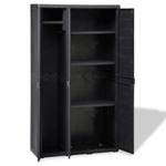 Gartenschrank 295296-2 Schwarz - Kunststoff - 38 x 171 x 97 cm