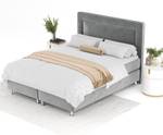 Boxspringbett Laguno Grau - Breite: 160 cm