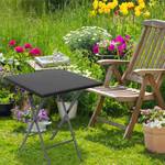 Table pliante de jardin Camping pliable Noir - 62 x 62 cm