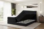 Boxspringbett CELESTIA KING Schwarz - Breite: 120 cm