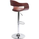 Tabouret de bar Monaco Marron - Cuir synthétique - 48 x 106 x 48 cm