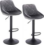 Barhocker Anton (2er Set) Grau