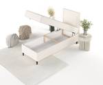 Boxspringbett Alma Creme - Breite: 100 cm - H2