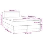 Boxspringbett 3017287-6 Creme - Breite: 120 cm