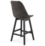 Tabouret De Bar ASPEN Noir - Gris - Chêne foncé