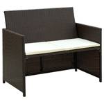 Garten-Sofagarnitur Braun - Polyrattan - 40 x 38 x 70 cm