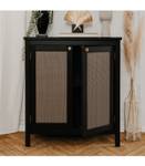 Sideboard Krakow Schwarz - Holzwerkstoff - 40 x 90 x 80 cm