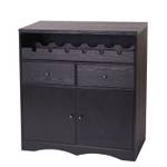 Armoire à vin F65 Noir - Bois manufacturé - 80 x 89 x 40 cm