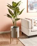 Indoor Blumentopf AUBRIETA Gold - Grau - Metall - 31 x 58 x 31 cm