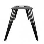 4 pieds de table de repas métal H65cm Noir - Métal - 19 x 65 x 2 cm