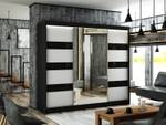 Kleiderschrank LOSTE Schwarz - Breite: 250 cm