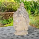 Buddha Kopf Figur 30x30x55 cm Beige/Grau 30 x 55 x 30 cm