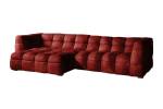 Ecksofa ROSARIO Velvet Bordeaux - Ecke davorstehend links