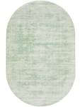 Tapis en viscose Ovale Nova Vert - Turquoise - Fibres naturelles - 150 x 1 x 230 cm