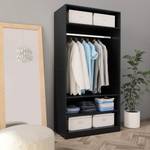 Kleiderschrank 298537-1 Schwarz - Breite: 100 cm