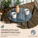 Gartenmöbel-Set 84G-052V00GY Grau - Metall - 60 x 75 x 57 cm