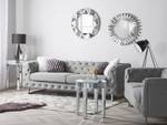 3-Sitzer Sofa VISSLAND Grau - Hellgrau - Silber