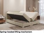 Boxspringbett Piaf Beige - Breite: 166 cm - H4