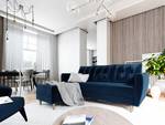 Ecksofa PALER Blau - Ecke davorstehend links