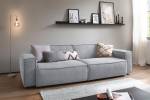 Sofa SAMU Einzelsofa Stoff Hellgrau - Breite: 256 cm