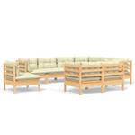 Garten-Lounge-Set Weiß - Massivholz - 64 x 63 x 64 cm