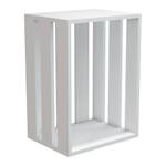 Table d'appoint Rønde rectangulaire Blanc - Bois manufacturé - 64 x 43 x 33 cm