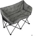 Campingstuhl Chantal Grau - Metall - Textil - 121 x 95 x 60 cm