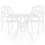 Bistro-Set-k409 ( 3-tlg ) Weiß - Massivholz