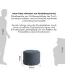 Pouf Hocker Sitzhocker Recycled Ø 60cm Nachtblau