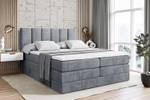 Boxspringbett BOXI1 KING Hellgrau - Breite: 180 cm