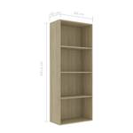 Bücherregal 3016488-3 Braun - Holzwerkstoff - 60 x 152 x 30 cm