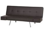 3-Sitzer Sofa BRISTOL Braun - Dunkelbraun - Silber - Tiefe: 93 cm