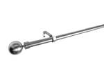 Gardinenstange ausziehbar Kugel 1-Lauf Silber - Metall - 360 x 2 x 11 cm