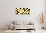 Wandbild 3D Goldene Mission Gold - Kunststoff - Holz teilmassiv - 123 x 55 x 8 cm