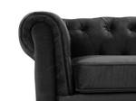 Sessel CHESTERFIELD Schwarz - Eiche Dunkel - 110 x 70 x 75 cm