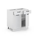 Armoire basse Fame-Line Blanc