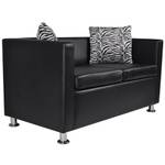 Canapé 3002827-1 Noir - Cuir synthétique - 120 x 63 x 62 cm