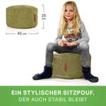 Tabouret pouf "Cord" 45x25cm Vert - Textile - 45 x 25 x 45 cm