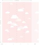 Fototapete kleine Wolken 158843 Pink - Naturfaser - Textil - 200 x 279 x 279 cm