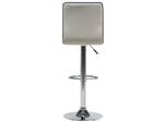 Tabouret de bar LUCERNE Beige - Crème - Argenté - Chromé - Non revêtu