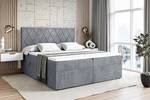 Boxspringbett LEPARO Grau - Breite: 160 cm - H3