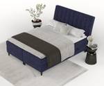 Boxspringbett Merton Marineblau - Breite: 200 cm - H4